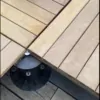 Wind Uplift protection using Ipe wood deck tiles on pedestals